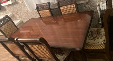 stol stul ucuz qiymete: İşlənmiş, Dördbucaq masa, 6 stul, Açılan masa, Qonaq otağı üçün, Malayziya