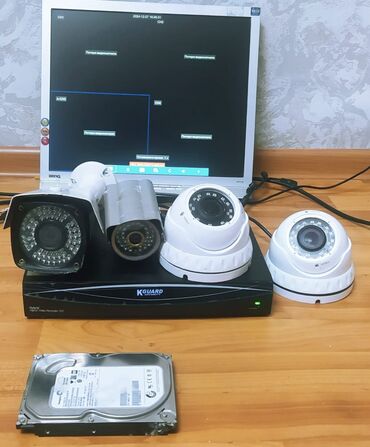 Videomüşahidə: Monitor DVR 4 ədəd gündüz gece görüntülü kameralardi. Yaddaş kartı