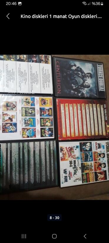 CD, DVD disklər və kassetlər: 30 azn 100 film diskler — 21