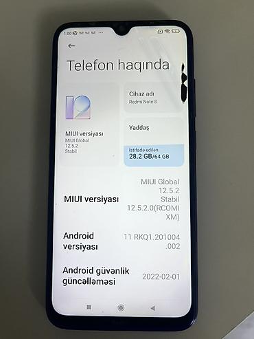 redmi note 8 kabroları: Redmi Note 8, 64 GB, rəng - Mavi, İki sim kartlı — 3