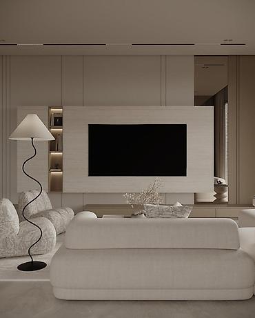 Фасадные 3D панели: Настенные декоративные панели и ТВ-зоны под ключ - Современные — 32