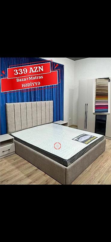 тумба угловая: Yataq dəsti – baza + başlıq + matras hədiyyə - Qiymət: 339 AZN — 1