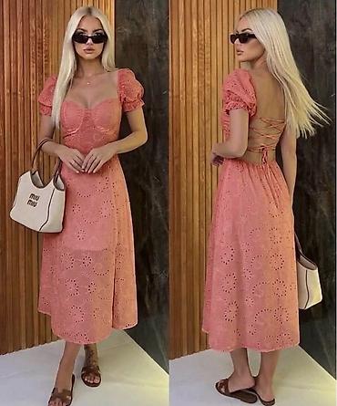 elegant 2000: Haljina od pamučnog broderi anglaise platna sa ženstvenim krojem i — 1