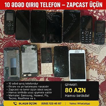 tecno camon20pro: 10 ƏDƏD MÜXTƏLİF TELEFON – ZAPÇASTLIQ ÜÇÜN, TOPDAN SATILIR Müxtəlif — 1