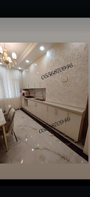 Sifarişlə mətbəx mebeli: Sifarişlə mətbəx dəsti, Sadə laminat, Kredit yoxdur, Pulsuz çatdırılma — 10