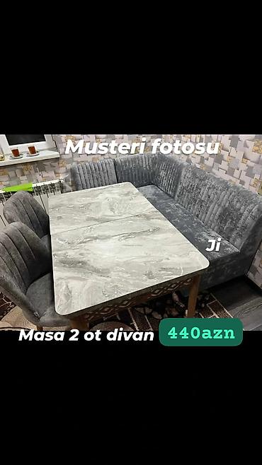 www.saloglu.com qiymetleri: 🇹🇷Turkiye istehsali. Metbex masa desti Masa 2 oturacaq divan Masa — 1