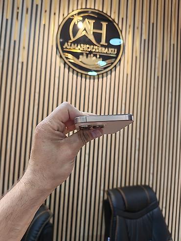 iphone max: IPhone 16 Pro Max, 256 GB, Desert Titanium, Face ID, Sənədlərlə, Zəmanət — 6