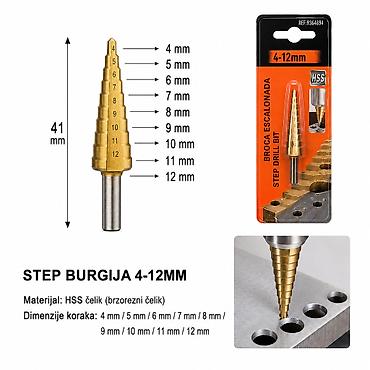 KMT Stepenik za wc šolju burgija 9364694 Step burgija 4–12 mm od HSS na lalafo.rs KMT Stepenik za wc šolju burgija 9364694 Step burgija 4–12 mm od HSS