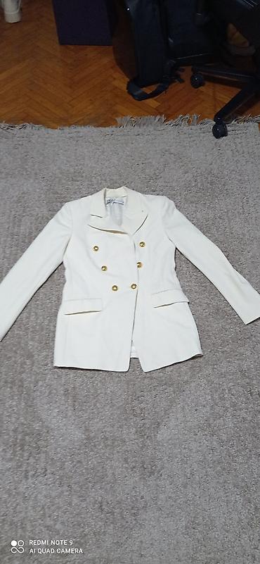 Sakoi: ZARA ženski blejzer, model sa duplim kopčanjem. - Boja: krem/bela - — 3