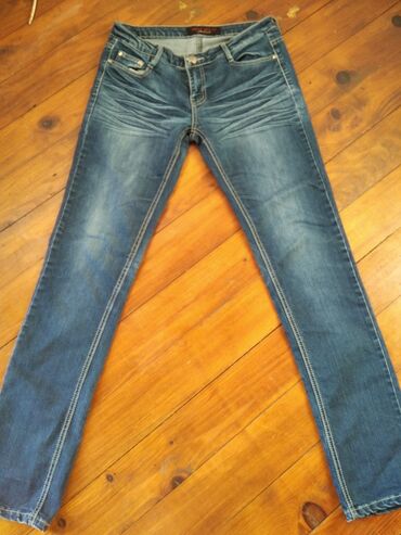 zenski kompleti pantalone i sako: 30, 30, Jeans, Regular rise, Straight