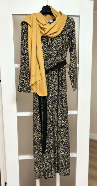 Повседневные платья: Повседневное платье, Турция, Осень-весна, Длинная модель, Вискоза, L — 3