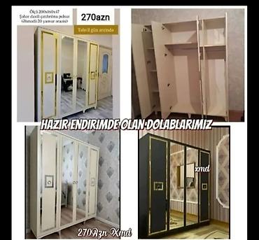 balaca skaf: Yeni, 4 qapılı, Güzgülü, Açılan, Düz dolab — 1