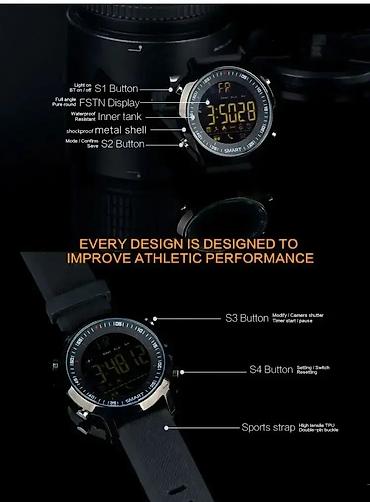 Ručni satovi: Sportski digitalni pametni sat sa okruglim FSTN ekranom i metalnim — 3