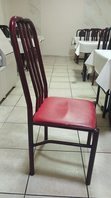 ресторанная мебель: Кафе, ресторандар үчүн отургуч, Темир, түсү - Кызыл