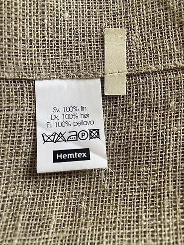 Постельное белье: Льняные шторы Hemtex, натуральный цвет льна 2шт - Материал: 100% лён — 2