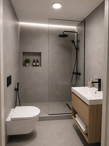 flat osh: 1 комната, Ошский рынок / базар, Душевая кабина, Постельное белье, Кондиционер — 6