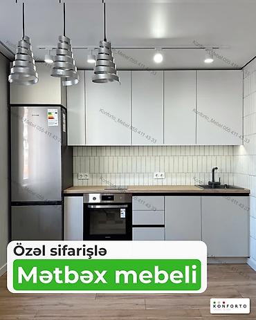 3d saat: Özəl sifarişlə mətbəx mebeli - Müasir, minimal dizayn: hamar ağ — 1