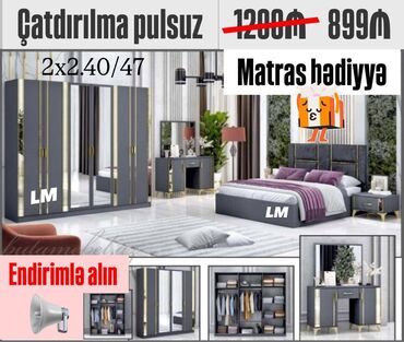 ucuz tek kravatlar: Yataq dəsti Sifarişlə və yeni Qiymət : 899₼ Dəstə daxildir: Dolab