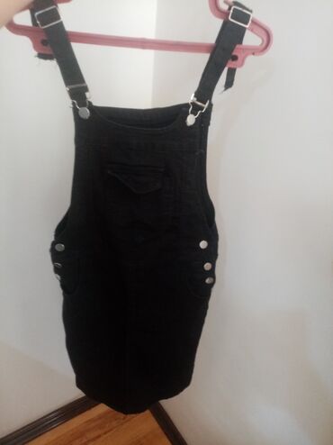 Личные вещи: Qara kombinezon və idman üst geyimi seti - Qara rəngli denim