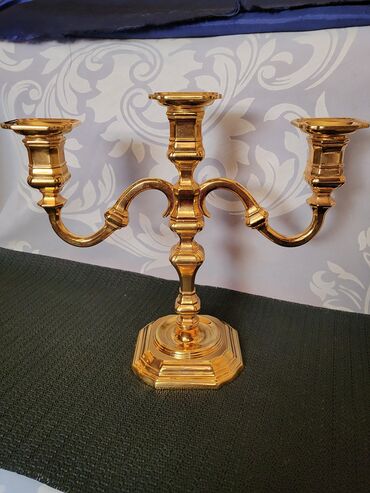 adam i eva cvece slike: Candlestick, color - Gold, New