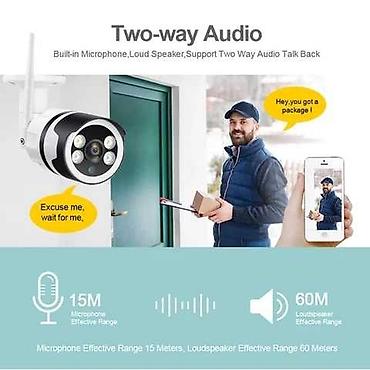 mikro maks: FullHd keyfiyyetli 2 antenalı Wifi kamera. Açıq havada, yağışa, küləyə — 2