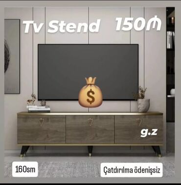 Masa və oturacaq dəstləri: TV stend rəng seçimi var