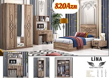 salyan mebel: Oğlan və qız üçün, Yeni, Təknəfərlik çarpayı, Tumba, Yazı masası, Dolab — 10