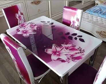 Masa və oturacaq dəstləri: Mətbəx üçün, Yeni, Açılan, Dördbucaq masa, 4 stul — 7