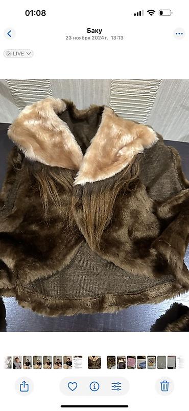 Uşaq üçün “aslan” temalı paltar dəsti - Komplekt: kürklü jilet