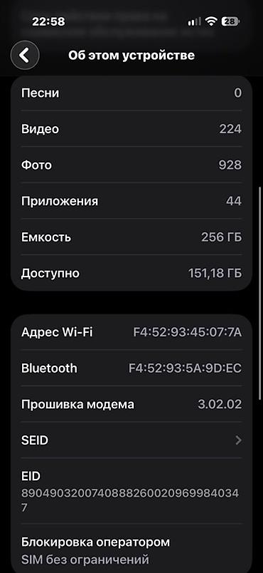 ipad 2018: IPhone 16 Pro, 256 ГБ - Модель: iPhone 16 Pro (номер модели — 1