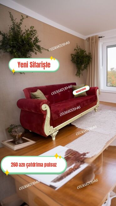 Sifarişlə divanlar: Divan, Qonaq otağı üçün, Parça, Bazalı, Açılan, Kitab — 1