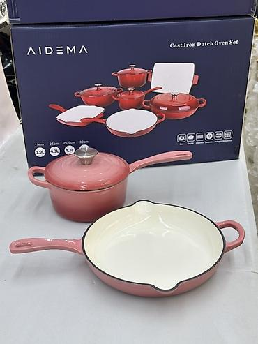 aidema: Чугунный набор посуды AIDEMA 7 в 1 с эмалированным покрытием Color — 4