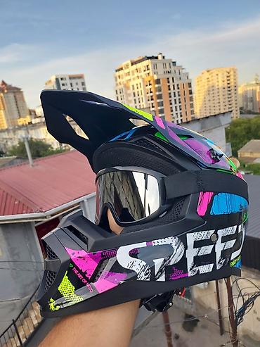 Moto geyim: Off-Road (Cross) Moto kask satıram Məhsul yenidir, istifadə — 1