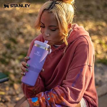 термобутылка: 🟠 Термобутылка STANLEY FLIP STRAW TUMBLER BOTTLE 887 ML 🟠 ⠀ Stanley — 10