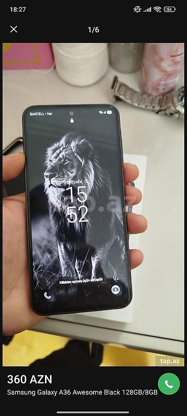 xiaomi mix fold 4: Samsung Galaxy A36 5G, 128 GB, rəng - Qara — 6