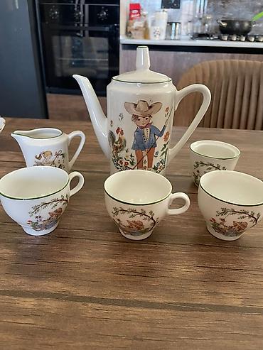 dekor qablar: Çay dəsti, rəng - Ağ, Farfor, 4 nəfərlik — 1