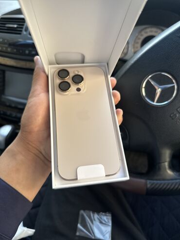 краска для принтера: IPhone 16 Pro, Колдонулган, 128 ГБ, Natural Titanium, Кабель, Куту, Каптама, 100 %