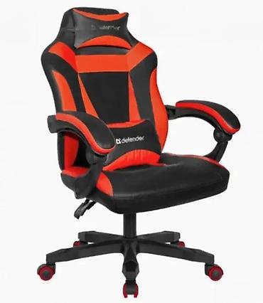 Kancelarijske stolice: Gaming stolica Defender – crno/crvena - Ergonomski dizajn sa visokom — 1