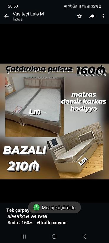 *Tək çarpayı*👑 _*SİFARİŞLƏ VƏ YENİ*_ *Sadə : 160₼*