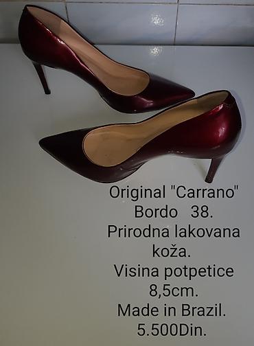 Salonke: Original Carrano salonke - Model: bordo, špic - Veličina: 38 - — 10