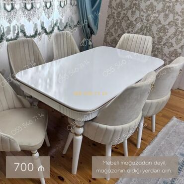 стол и стулья для дачи: Qonaq otağı üçün, Yeni, 6 stul