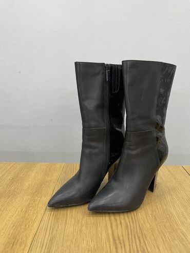 женский ботинка: Сапоги, 38, цвет - Черный, Paolo Conte