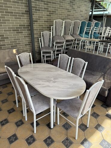 Кухонные столы и стулья: Кухонный стол и стул, цвет - Серый — 29