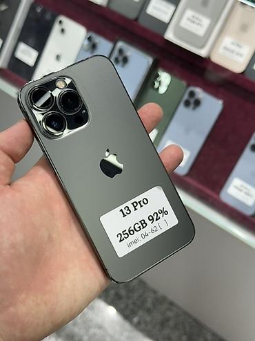 iphone cs: IPhone 13 Pro, Б/у, 256 ГБ, Графит, Защитное стекло, Чехол, Кабель, В рассрочку, 92 % — 1