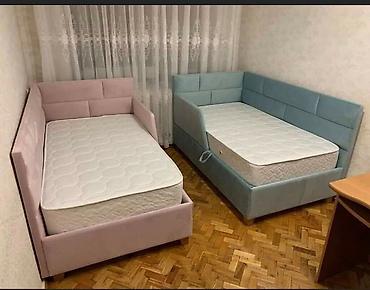 односпальные диваны кровати: Угловые односпальные кровати с мягким изголовьем и бортами Описание — 4