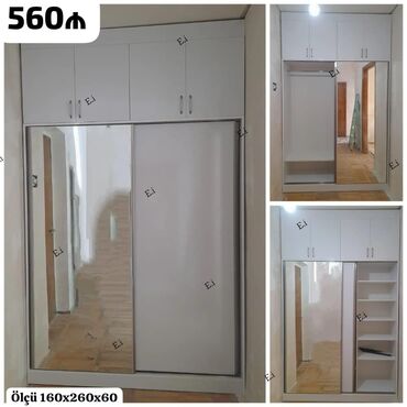 шкаф в прихожую: Yeni, 2 qapılı Düz dolab, Şifonyer