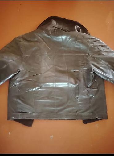 üst geyimleri: Qış üçün kişilər üçün qalın içlikli dəri plaş/kurtka. - Material — 5