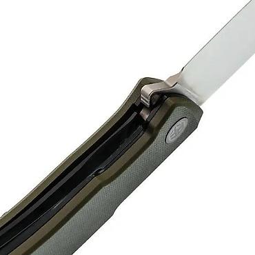 Охота и рыбалка: Складной нож Petrified Fish Loco PFB02GRS, сталь D2, рукоять G10 - — 7