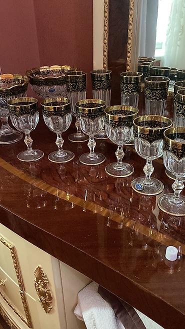 glass: Riva Glass Bogemia,hand made,gül qabi,şampan bokallari,sok — 2