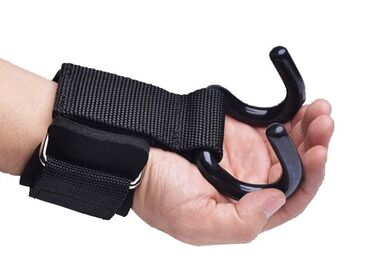 Перчатки: Ремень на запястье с крюками для тренировок Обрезиненные стальные